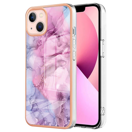 iPhone 15 Hybrid Plastic Case - Rose Marble