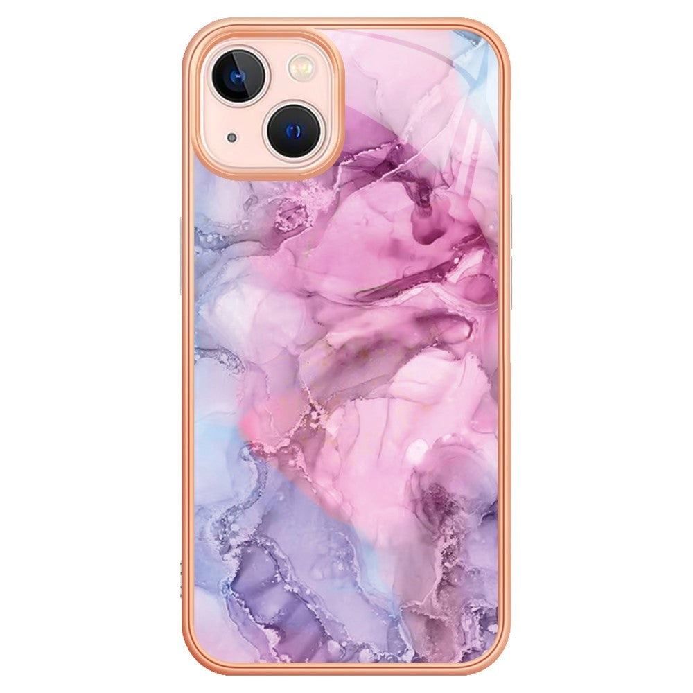 iPhone 15 Hybrid Plastic Case - Rose Marble