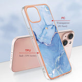 iPhone 15 Hybrid Plastic Case - Blue Marble