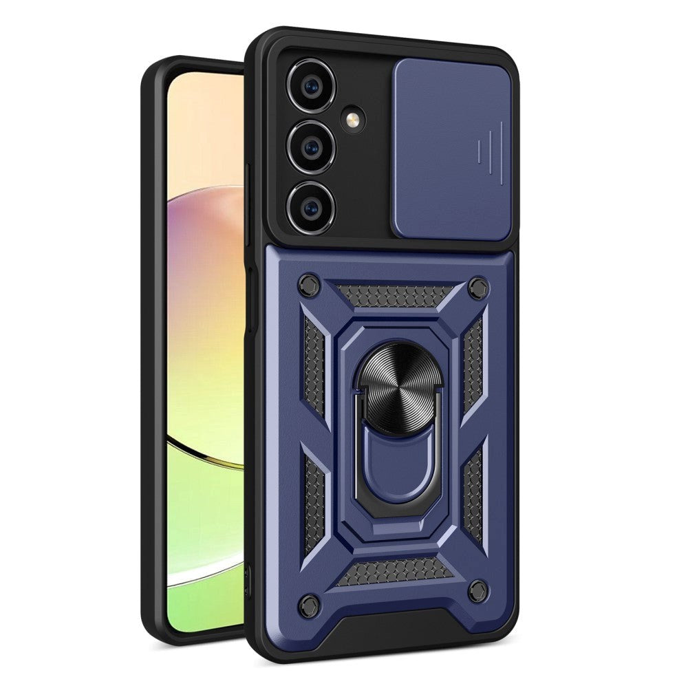 Samsung Galaxy S23 FE Tough Case w. Magnetic Kickstand & Cam Slider - Dark Blue