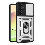 Samsung Galaxy S23 FE Tough Case w. Magnetic Kickstand & Cam Slider - Silver