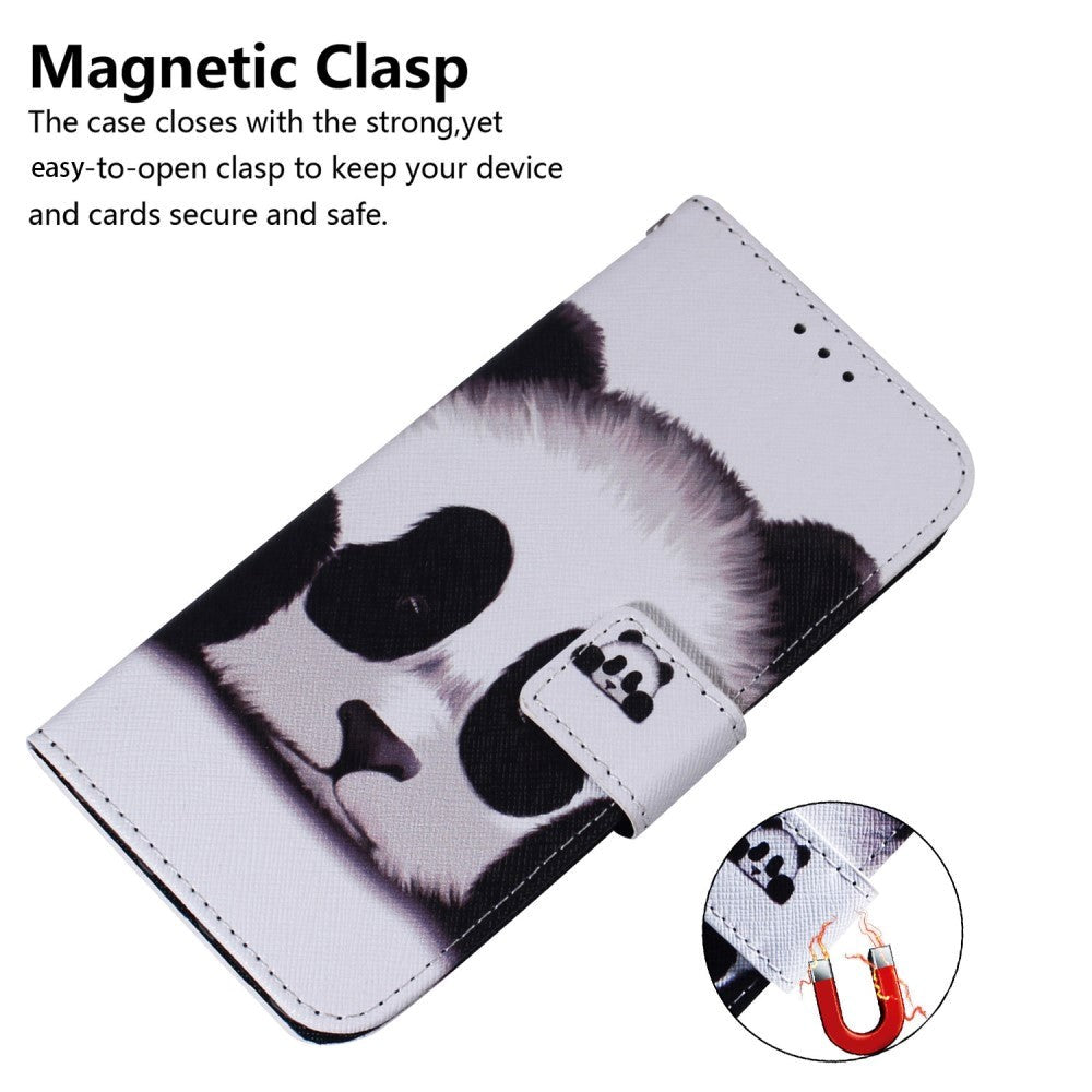 Samsung Galaxy A25 (5G) Leather Case m. Wallet & Print - Panda