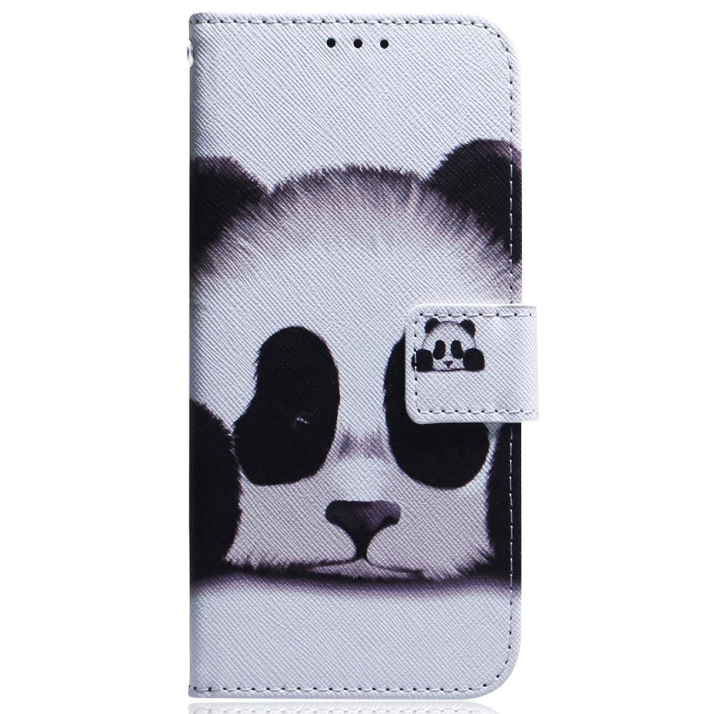 Samsung Galaxy A25 (5G) Leather Case m. Wallet & Print - Panda