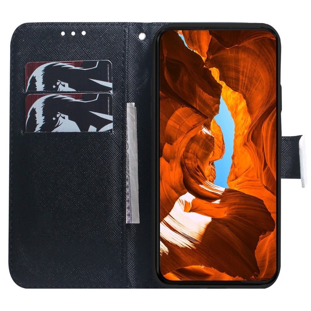 Samsung Galaxy A25 (5G) Leather Case m. Wallet & Print - Dog & Wolf