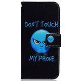 Samsung Galaxy A25 (5G) Leather Case m. Wallet & Print - "Don't Touch My Phone"