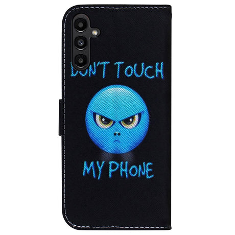 Samsung Galaxy A25 (5G) Leather Case m. Wallet & Print - "Don't Touch My Phone"