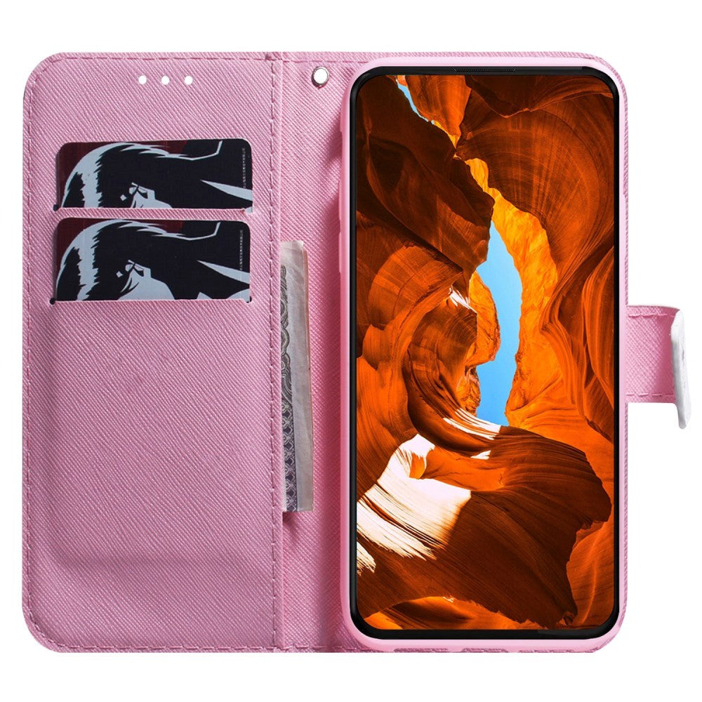 Nokia XR21 Leather Wallet Case w. Print - Flower