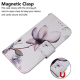 Nokia XR21 Leather Wallet Case w. Print - Flower