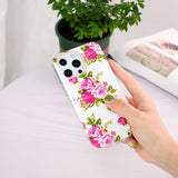 iPhone 15 Pro Luminescent Flexible Case of Plastic w. Print - Roses