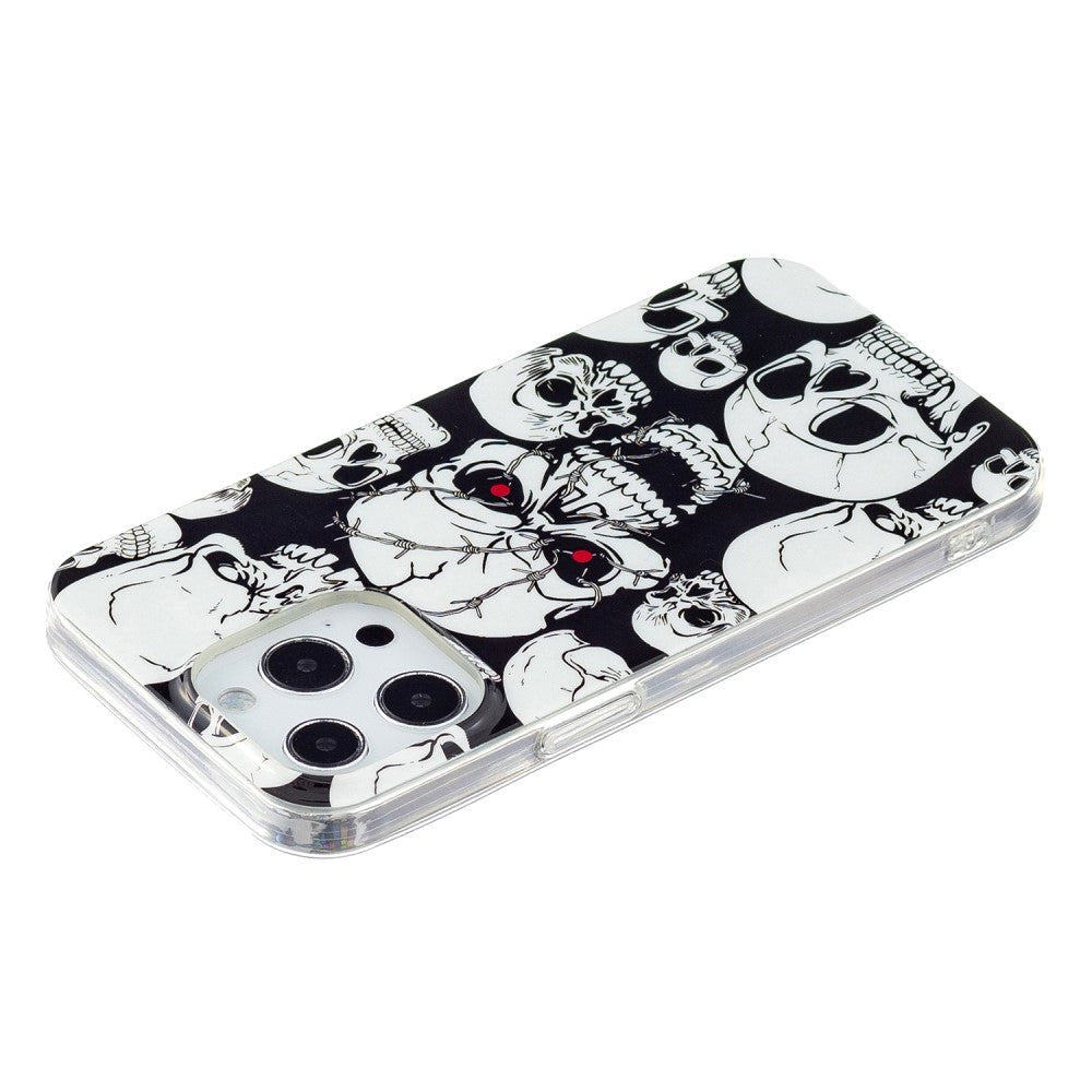 iPhone 15 Pro Luminescent Flexible Case of Plastic w. Print - Skull