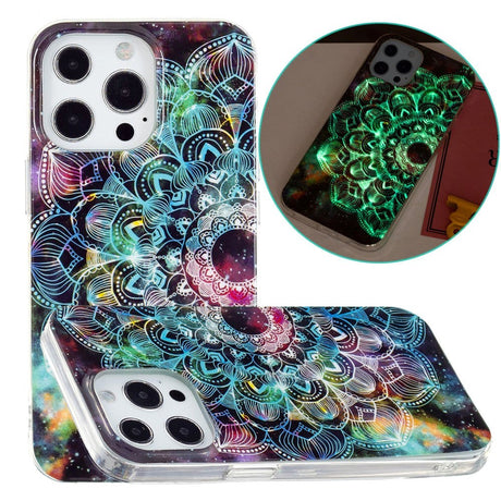 iPhone 15 Pro Luminescent Flexible Case of Plastic w. Print - Mandala