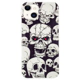 iPhone 15 Luminescent Flexible Case of Plastic w. Print - Skull