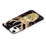 iPhone 15 Luminescent Flexible Case of Plastic w. Print - Deer Head