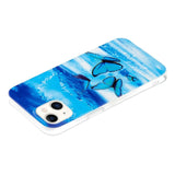 iPhone 15 Luminescent Flexible Case of Plastic w. Print - Butterflies