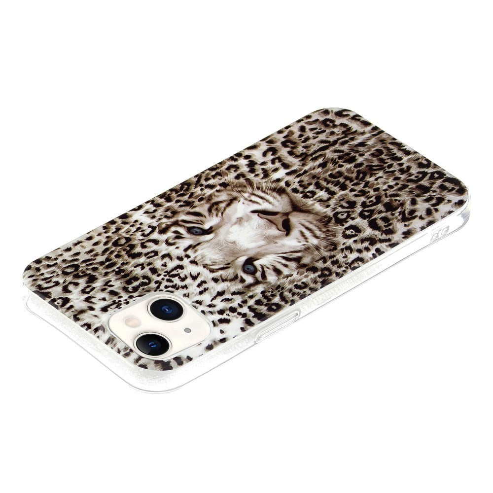 iPhone 15 Luminescent Flexible Case of Plastic w. Print - Leopard