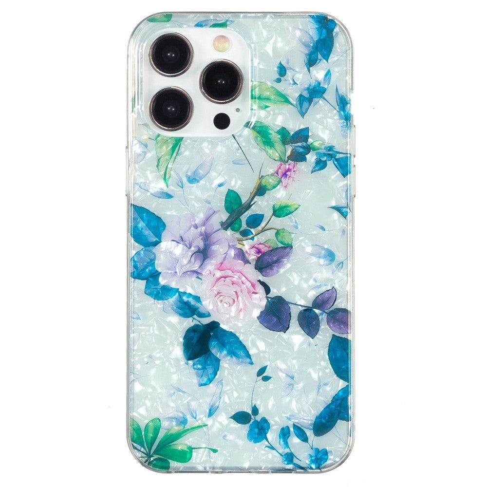 iPhone 15 Pro Flexible Plastic Case - Roses and Leaves