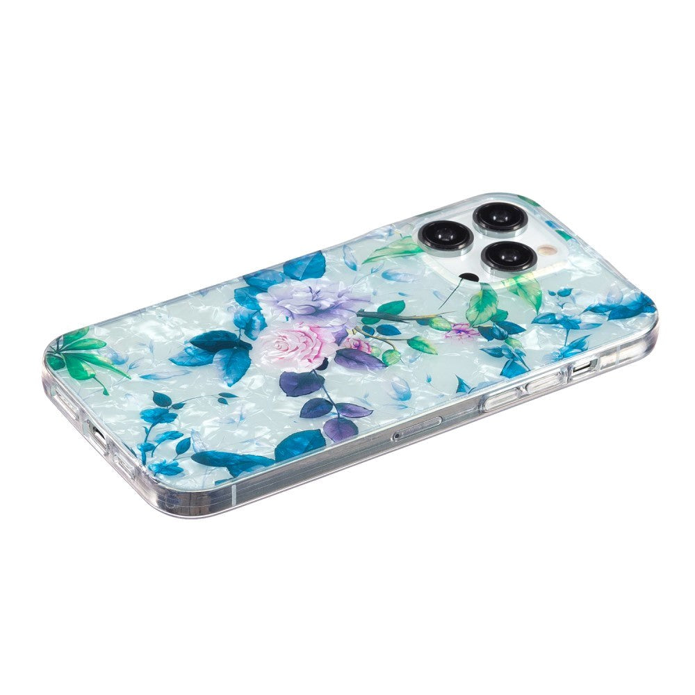 iPhone 15 Pro Flexible Plastic Case - Roses and Leaves