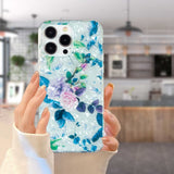 iPhone 15 Pro Flexible Plastic Case - Roses and Leaves