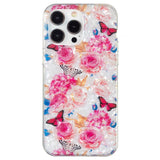 iPhone 15 Pro Flexible Plastic Case - Colorful with Flowers