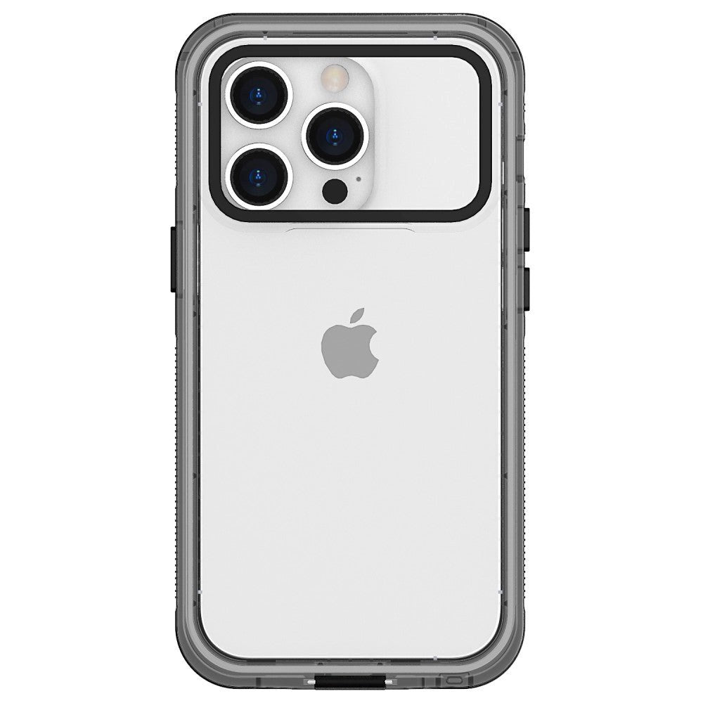 iPhone 15 Pro Waterproof Tough Case - Transparent / Black