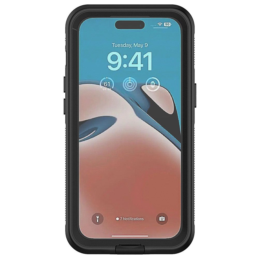 iPhone 15 Pro Waterproof Tough Case - Transparent / Black