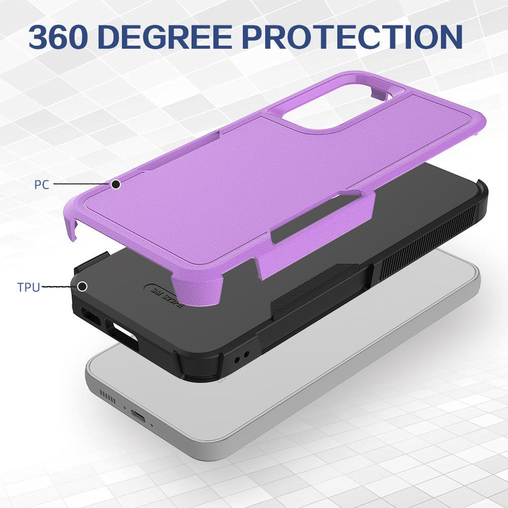 Samsung Galaxy S23 FE Hybrid Tough Case - Purple / Black