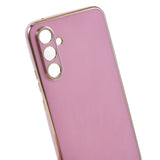 Samsung Galaxy A25 (5G) Flexible Plastic Case w. Gold Edge - Purple