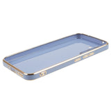 Samsung Galaxy S23 FE Flexible Plastic Case w. Gold Edge - Greyish Blue