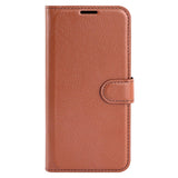 Samsung Galaxy M34 (5G) / F34 (5G) Litchi Leather Case w. Wallet - Brown