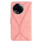 Realme 11 5G Patterned Leather Case with Wallet and Strap - Pink