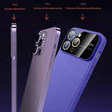 iPhone 15 Pro Hybrid Plastic Case w. Built-in Camera Protector - Purple