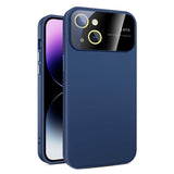 iPhone 15 Plus Hybrid Plastic Case w. Built-in Camera Protector - Dark Blue