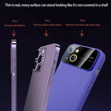 iPhone 15 Hybrid Plastic Case w. Built-in Camera Protector - Purple