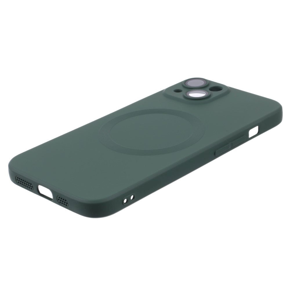 iPhone 13 Silicone Case with Camera Protector - MagSafe Compatible - Green