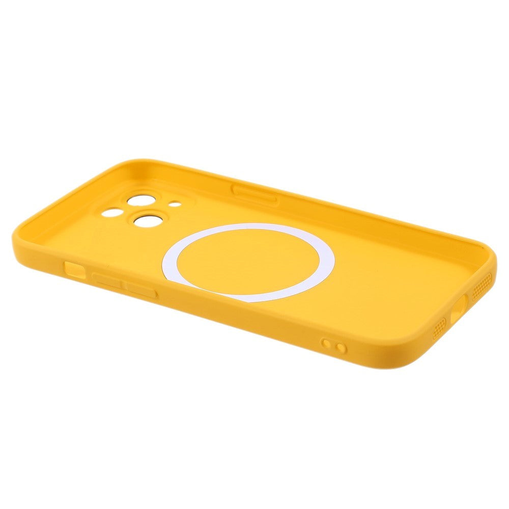 iPhone 13 Silicone Case with Camera Protector - MagSafe Compatible - Yellow