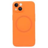 iPhone 13 Silicone Case with Camera Protector - MagSafe Compatible - Orange