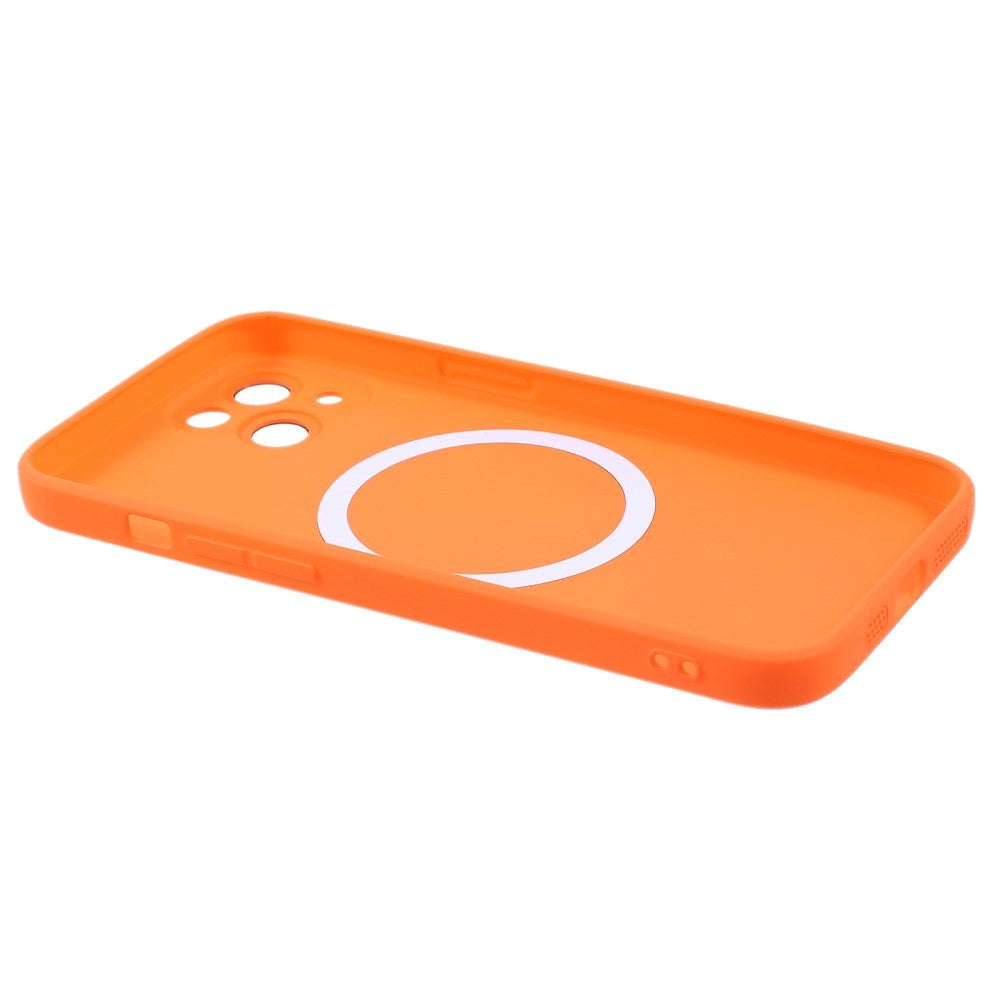 iPhone 13 Silicone Case with Camera Protector - MagSafe Compatible - Orange