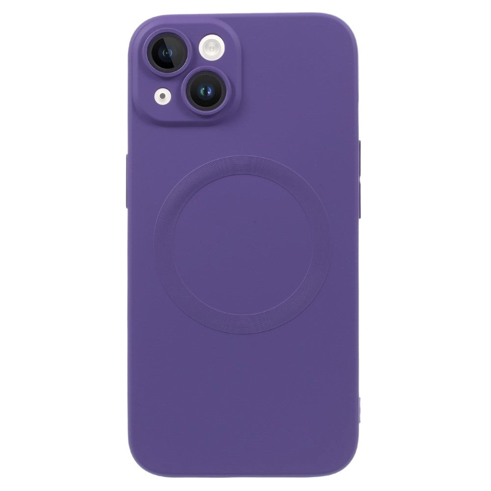 iPhone 13 Silicone Case with Camera Protector - MagSafe Compatible - Purple