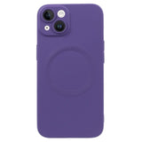 iPhone 13 Silicone Case with Camera Protector - MagSafe Compatible - Purple