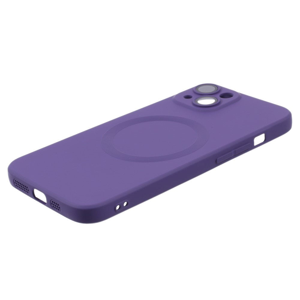 iPhone 13 Silicone Case with Camera Protector - MagSafe Compatible - Purple