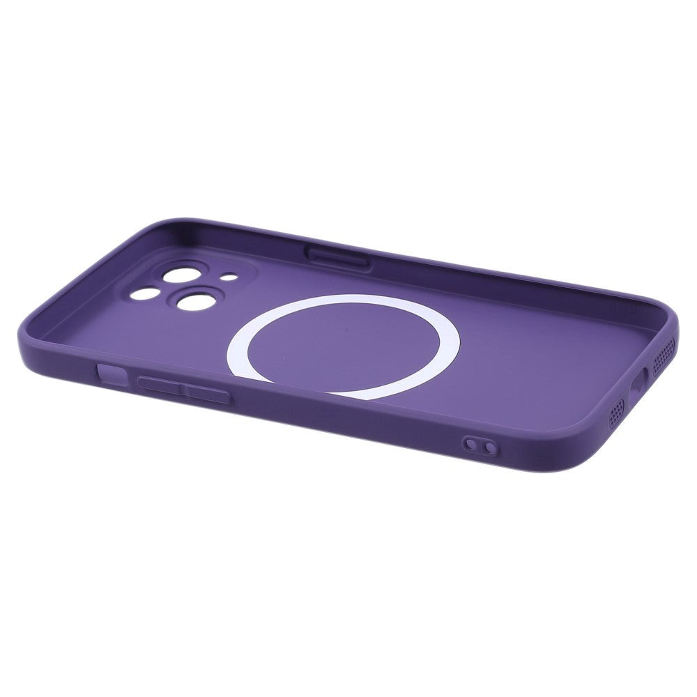 iPhone 13 Silicone Case with Camera Protector - MagSafe Compatible - Purple