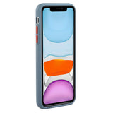 iPhone 15 Pro Flexible Plastic Case w. Card Holder - Blue