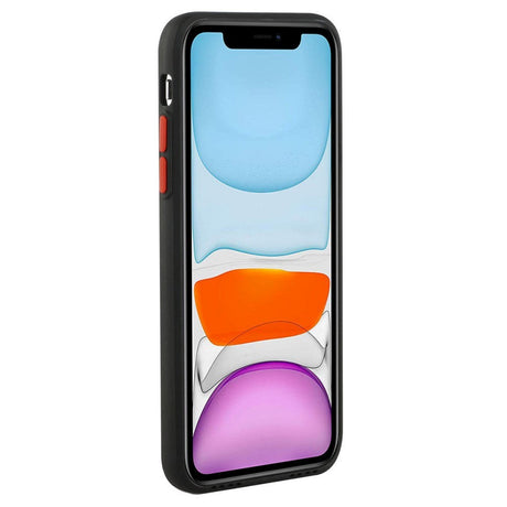 iPhone 15 Pro Flexible Plastic Case w. Card Holder - Black