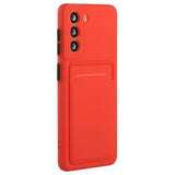 Samsung Galaxy S23 FE Flexible Plastic Case w. Card Holder - Red