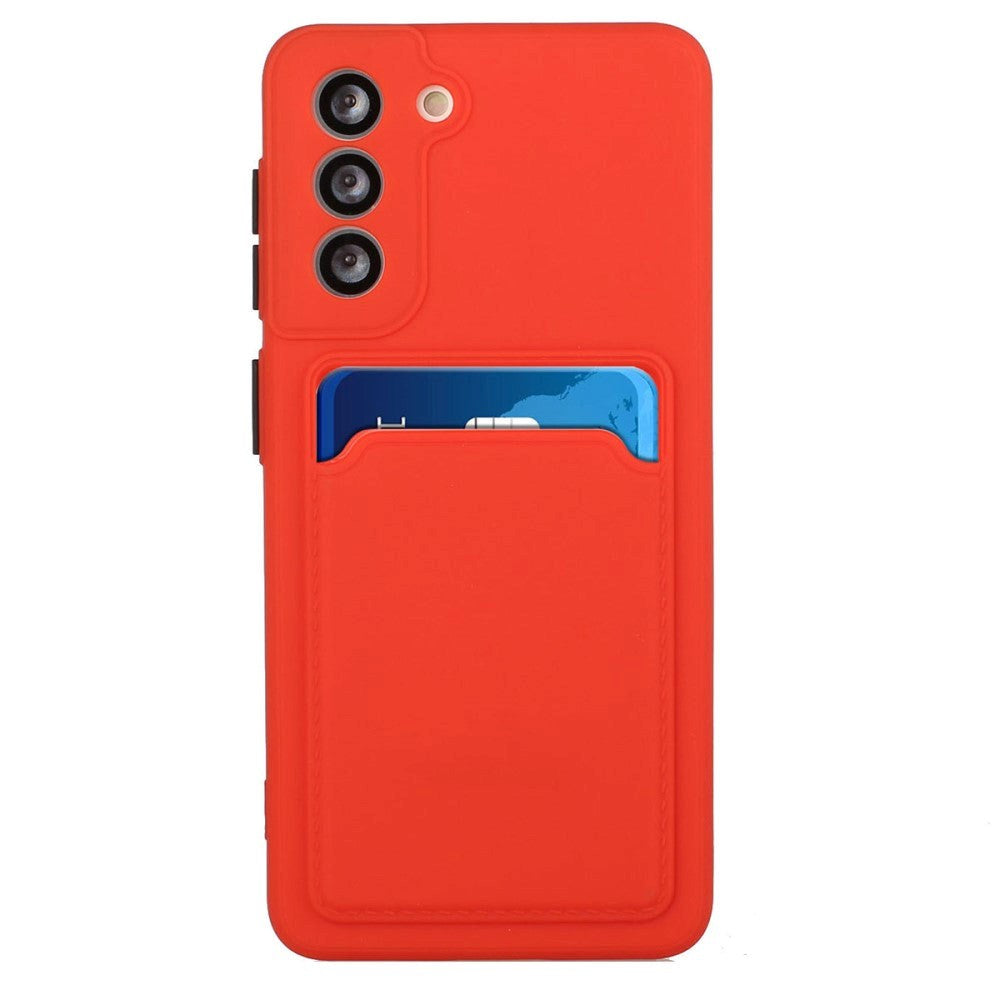 Samsung Galaxy S23 FE Flexible Plastic Case w. Card Holder - Red