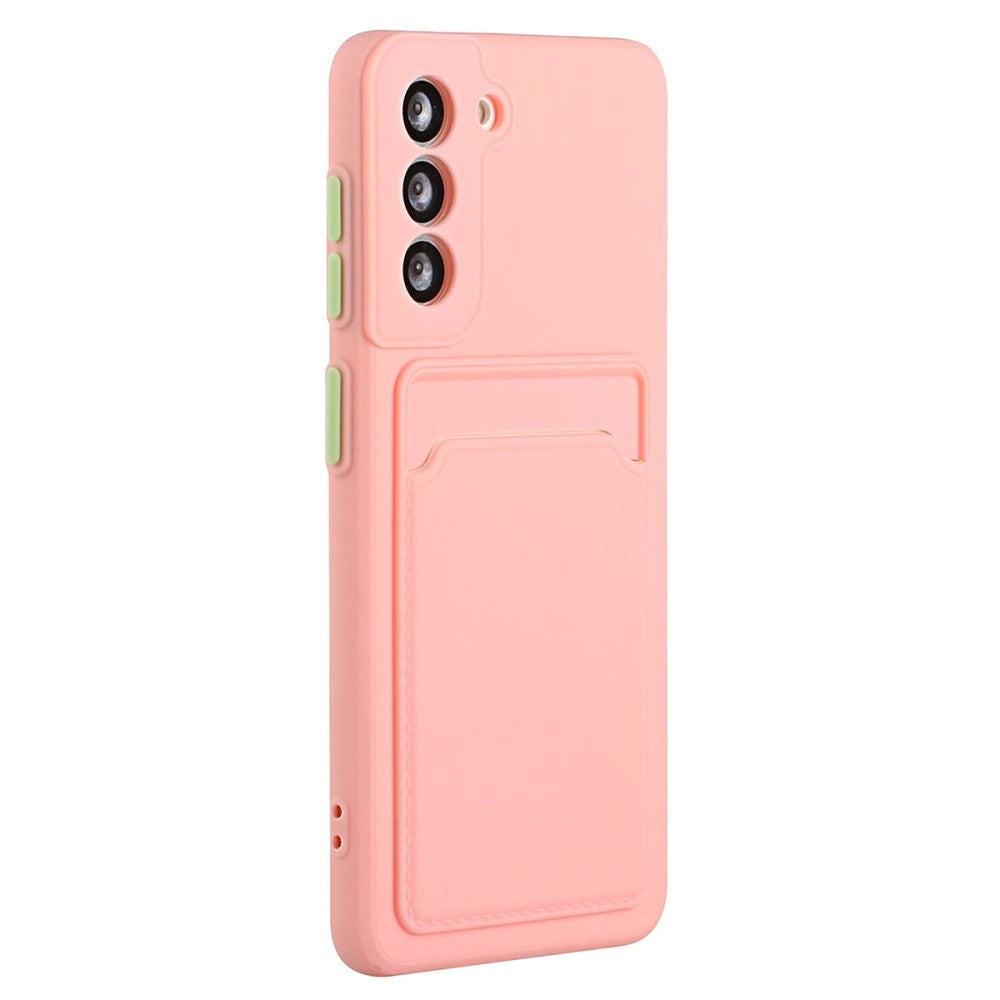 Samsung Galaxy S23 FE Flexible Plastic Case w. Card Holder - Pink