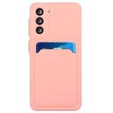 Samsung Galaxy S23 FE Flexible Plastic Case w. Card Holder - Pink