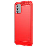 Nokia G42 Brushed Carbon Fiber Plastic Case - Red