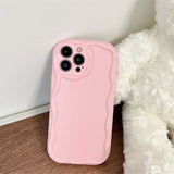 iPhone 15 Pro Max Flexible Plastic Case w. Wavy Edges - Pink