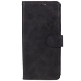 Motorola Moto G84 Leather Case with Wallet and Strap - Black